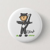 Stick Figuur in Skunk Suit Button (Voorkant)