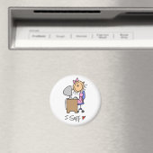 Stick Figuur Internet Surfer Magneet (Insitu (Vaatwasser))
