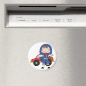 Stick Figuur Jongen Race Auto Driver Tshirts Magneet (Insitu (Vaatwasser))