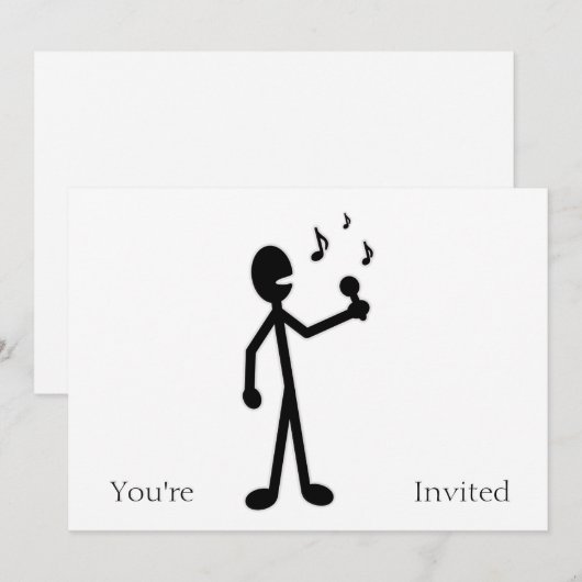 Stick-figuur Kaart (Voorkant / Achterkant)