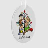 Stick Figuur kerstcadeau Acrylisch Ornament (voorkant)