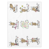 Stick Figuur Kerstmis Rendier Vakantie Tafelkleed (Voorkant)