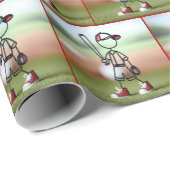 Stick figuur Kind honkbalspeler Cadeaupapier (Rol Hoek)