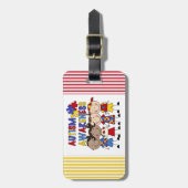 Stick Figuur Kinder Autism Bewustheid Bagagelabel (Voorkant verticaal)