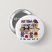 Stick Figuur Kinder Autism Bewustheid Ronde Button 5,7 Cm (Voorkant /achterkant)