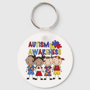 Stick Figuur Kinder Autism Bewustheid Sleutelhanger