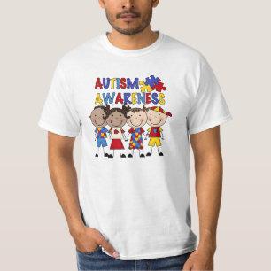 Stick Figuur Kinder Autism Bewustheid T-shirt
