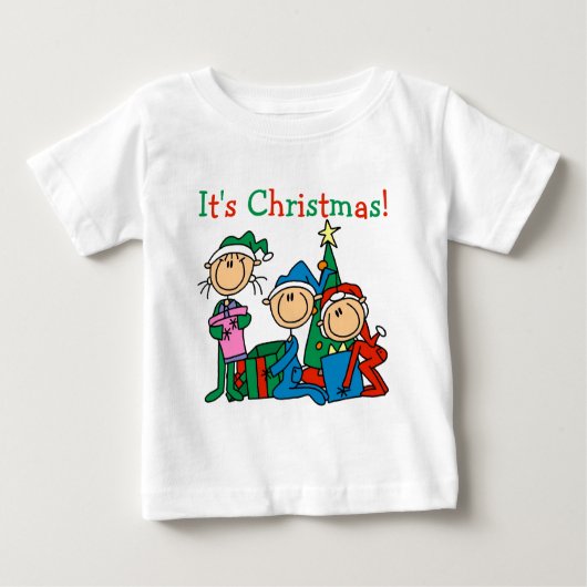 Stick Figuur Kinder Het zijn kersttshirts en cadea (Voorkant)