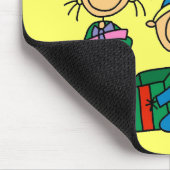 Stick Figuur Kinder Het zijn kersttshirts en cadea Muismat (Hoek)