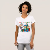 Stick Figuur Kinder Het zijn kersttshirts en cadea T-shirt (Voorkant volledig)