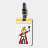 Stick Figuur King Bagagelabel (Voorkant verticaal)