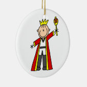 Stick Figuur King Keramisch Ornament (Rechts)
