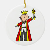 Stick Figuur King Keramisch Ornament (Voorkant)