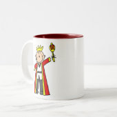 Stick Figuur King Tweekleurige Koffiemok (Voorkant links)