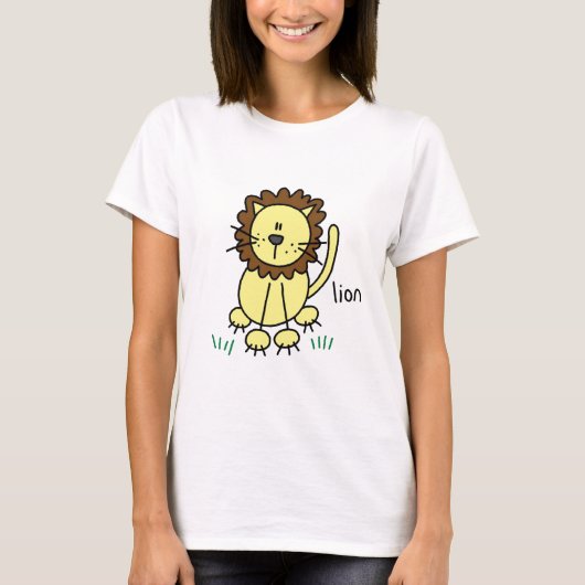 Stick Figuur lion T-shirts en cadeautjes (Voorkant)