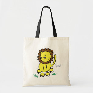 Stick Figuur lion T-shirts en cadeautjes Tote Bag