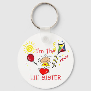 Stick Figuur Little Sister Girl Sleutelhanger
