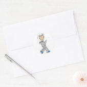 Stick figuur lopende Sticker (Envelop)