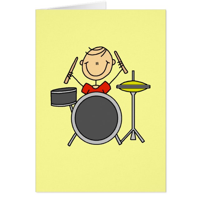Stick Figuur Male Drummer T-shirts en cadeautjes (Voorkant)