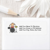 Stick Figuur Male Drummer T-shirts en cadeautjes Etiket (Insitu)