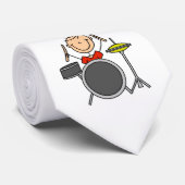 Stick Figuur Male Drummer T-shirts en cadeautjes Stropdas (Opgerold)