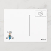 Stick Figuur Male I Sing T-shirts en cadeautjes Briefkaart (Achterkant)
