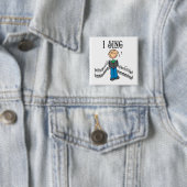 Stick Figuur Male I Sing T-shirts en cadeautjes Vierkante Button 5,1 Cm (In situ)