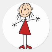 Stick figuur mam Sticker (Voorkant)