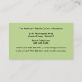 Stick Figuur mammie Calling Cards Contactkaartje (Achterkant)