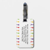 Stick Figuur mannelijke Guitar Player T-shirts en  Bagagelabel (Achterkant verticaal)