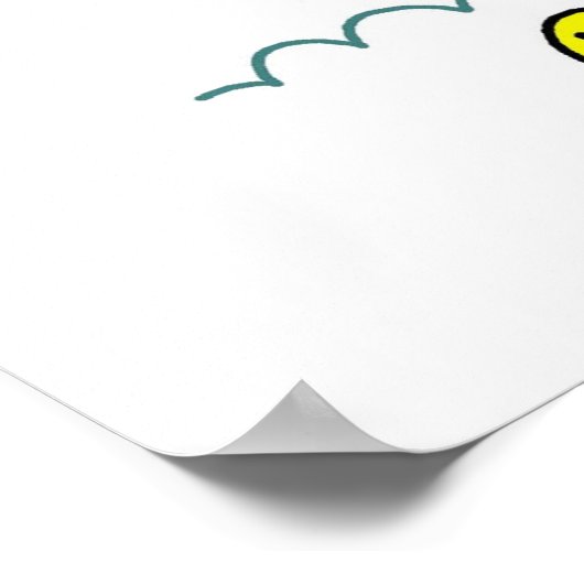 Stick Figuur meisje I Swim Poster (Hoek)