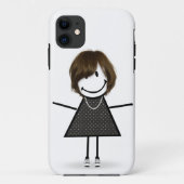Stick figuur meisje in Sneakers met haar Case-Mate iPhone Case (Achterkant)