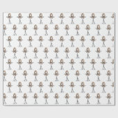 Stick figuur meisje met bril Sneakers Cadeaupapier (Vlak)