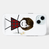 Stick Figuur meisje met Daisies Case-Mate iPhone Case (Achterkant (horizontaal))