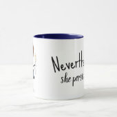 Stick Figuur meisje met Daisies Mok (Midden)