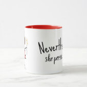 Stick Figuur meisje met Daisies Mok (Midden)