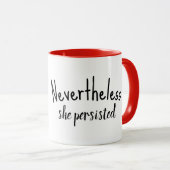 Stick Figuur meisje met Daisies Mok (Voorkant rechts)