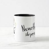 Stick Figuur meisje met Daisies Mok (Midden)