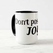 Stick figuur meisje met koffie Mok (Voorkant links)