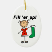 Stick Figuur meisje vult Ornament omhoog (Achterkant)