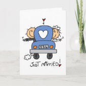 Stick figuur net getrouwd aankondiging (Voorkant)