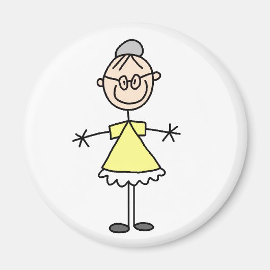 Stick figuur oma magneet (Voorkant)