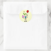 Stick figuur op de beurs Tshirts en geschenken Ronde Sticker (Tas)