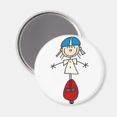 Stick figuur op scooter magneet (Voorkant / Achterkant)