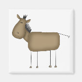 Stick Figuur Paard Tshirts en geschenken Magneet (Voorkant)