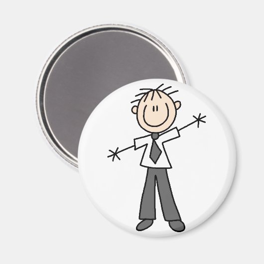 Stick figuur papa magneet (Voorkant / Achterkant)