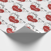 Stick figuur Passen getrouwd Gefeliciteerd Cadeaupapier (Hoek)