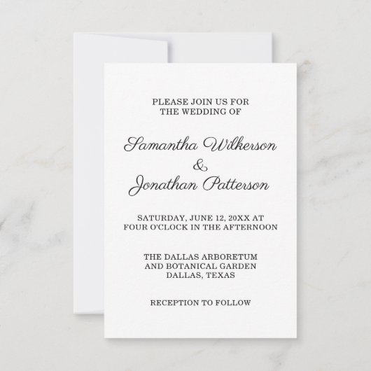 Stick Figuur People Bride and Groom Wedding Kaart (Achterkant)