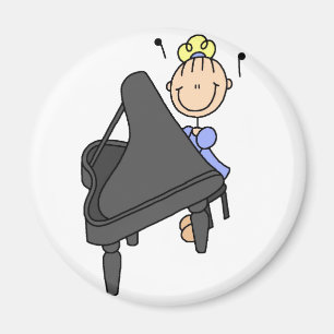 Stick figuur piano magneet
