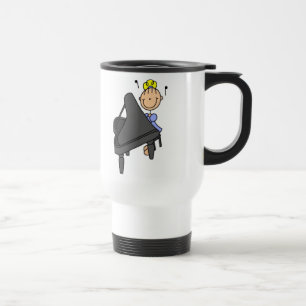 Stick Figuur Piano-Mok Reisbeker